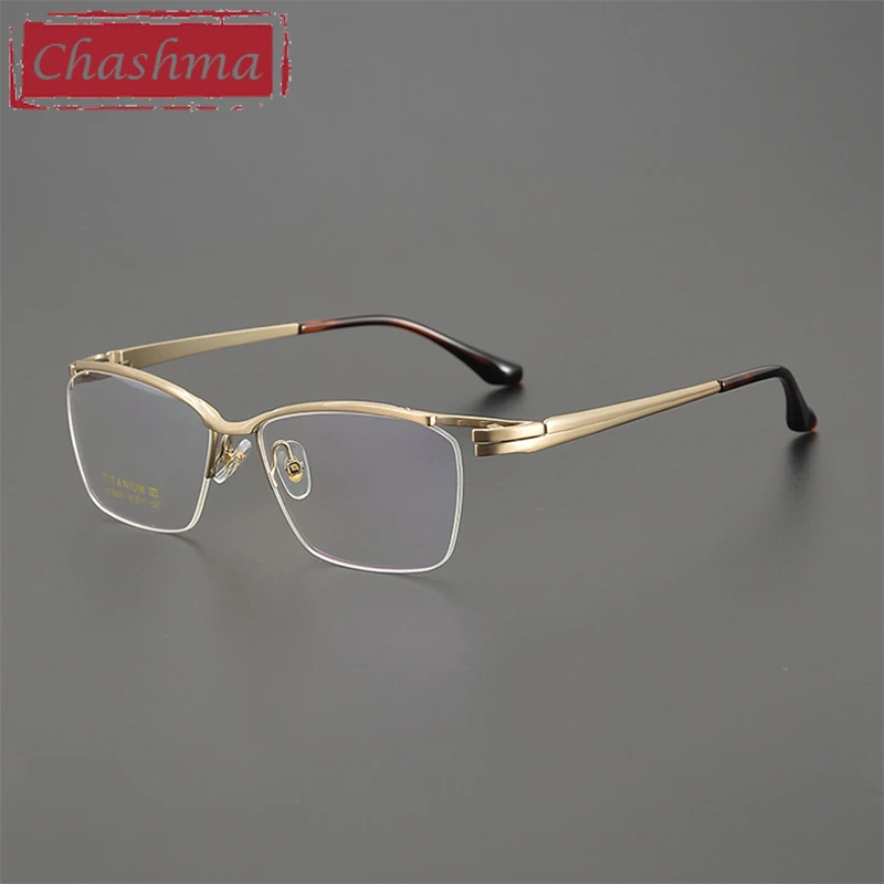 

Chashma Gentlemen Pure Titanium Top Quality Men Prescription Glasses Frame Big Face 57mm Lens Eyeglasses 150mm Temple Eyewear