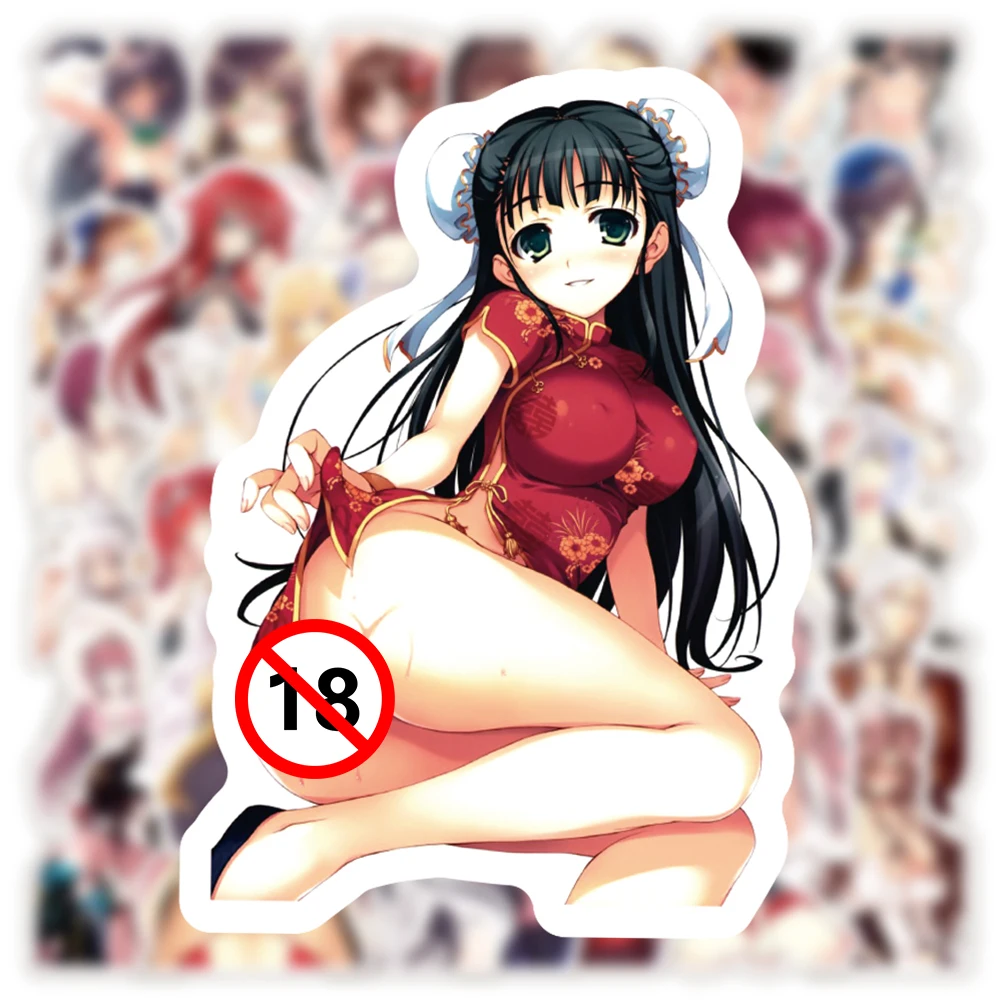 10/30/50PCS Hentai Sexy Girl Stickers DIY Laptop Luggage Notebook Fridge Car Waifu Anime Sticker Decals for Adult Toys Wholesale