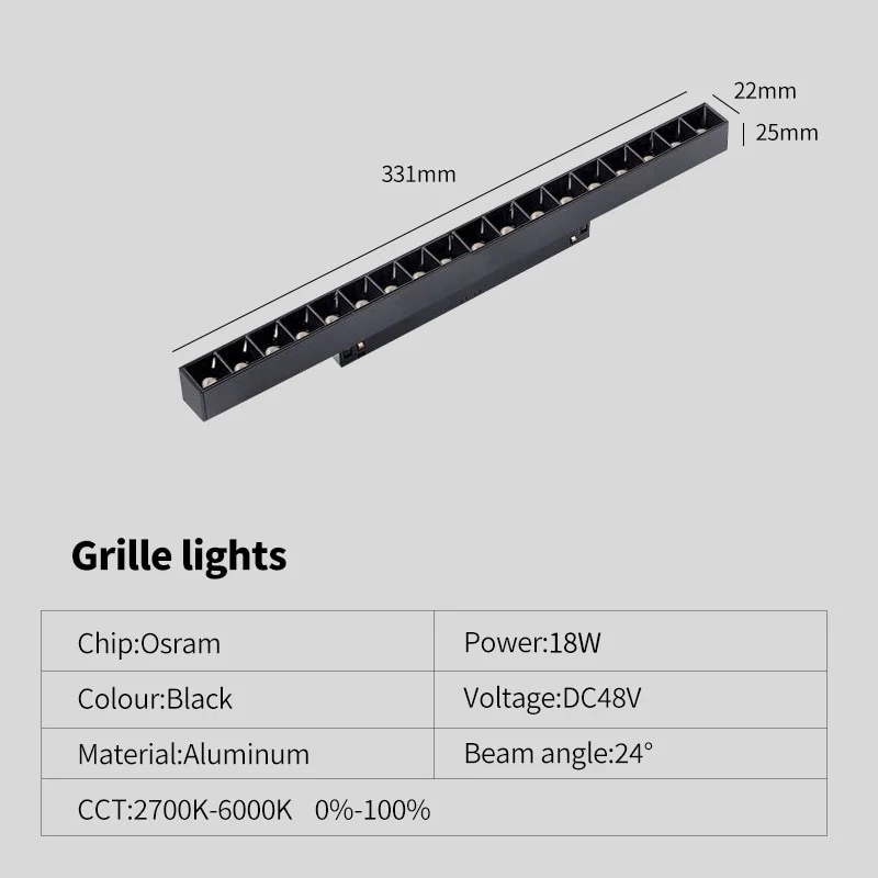Nieuwe magnetische spoorverlichting dimbare afstandsbediening 48VLed plafondlamp spoorrailverlichting geen hoofdlichtontwerp spotlight