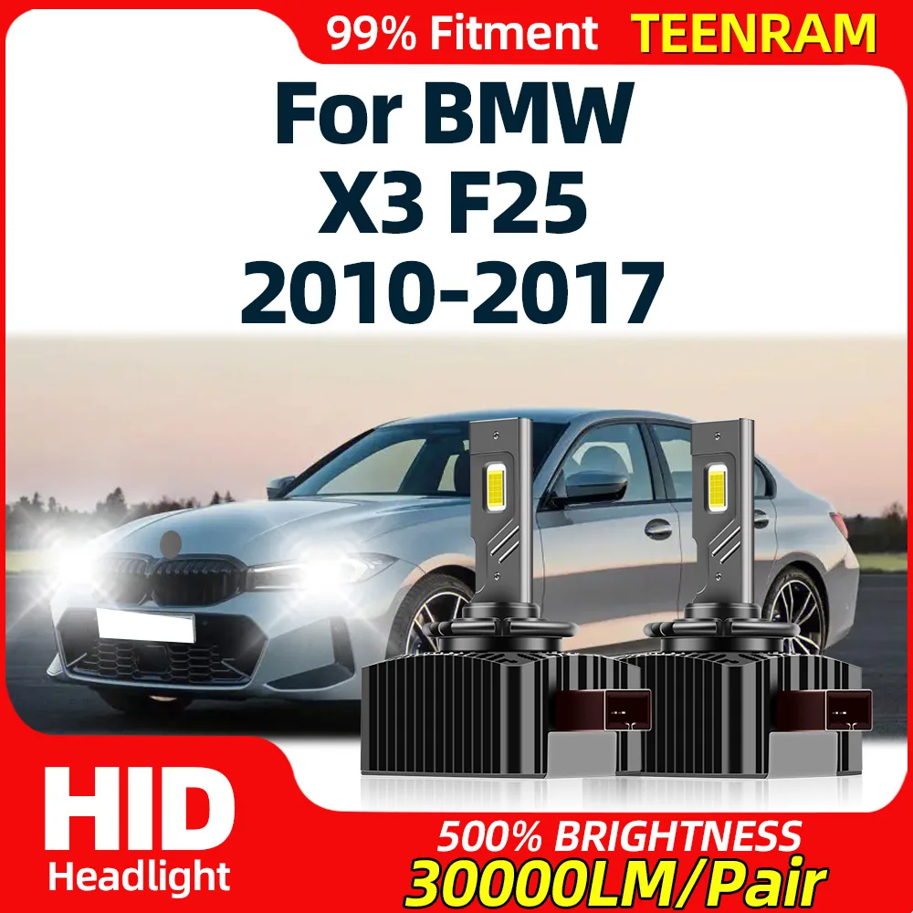 D1S LED Headlights HID Bulbs 30000LM Xenon Lamps 6000K Plug and Play For BMW X3 F25 2010 2011 2012 2013 2014 2015 2016 2017 