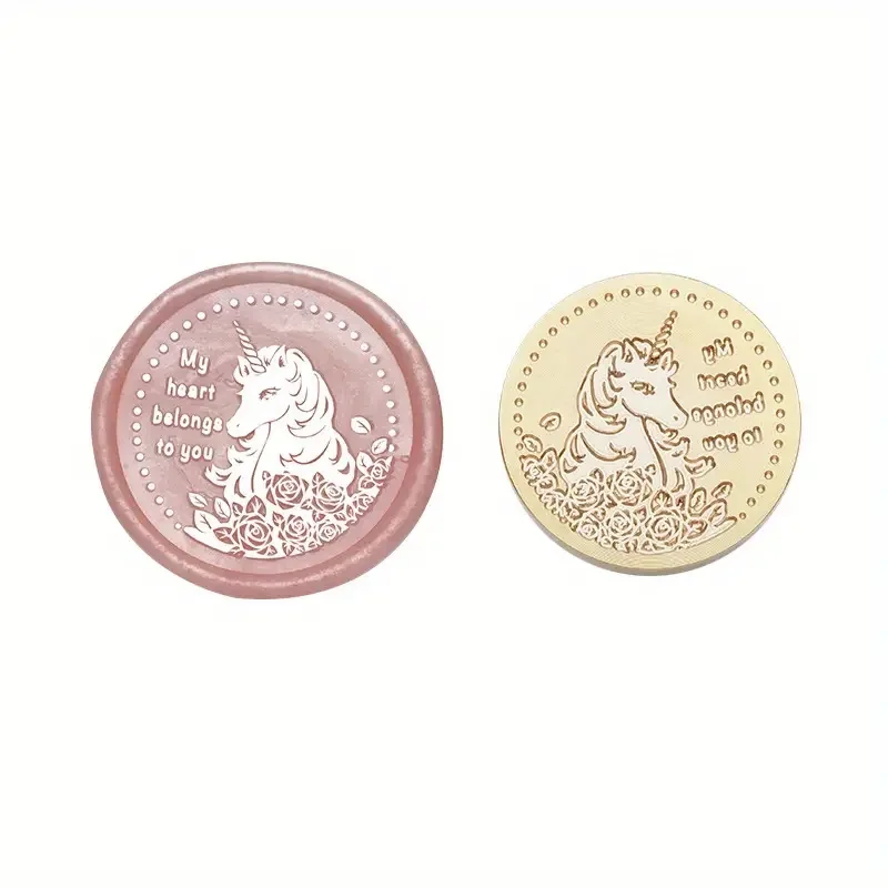 

Vintage Unicorn Wax Seal Stamp for DIY Project , Make a Student Homework bookmark, Birthday party Cards Invitations Decorations