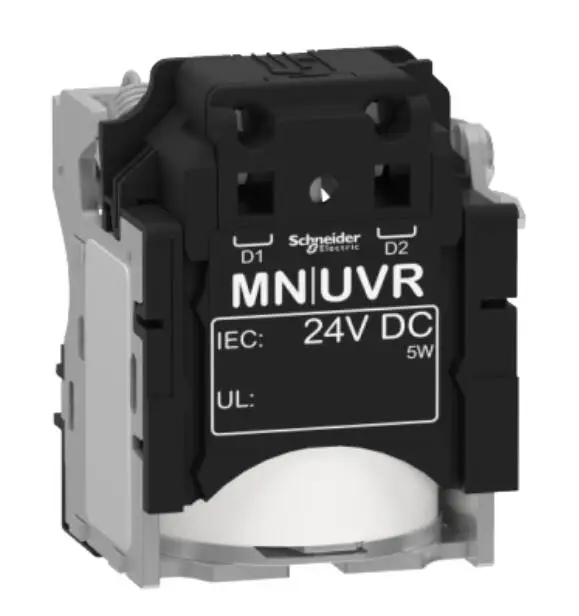 LV429410 Undervoltage release MN, ComPacT NSX, rated voltage 24VDC, screwless spring terminal connections