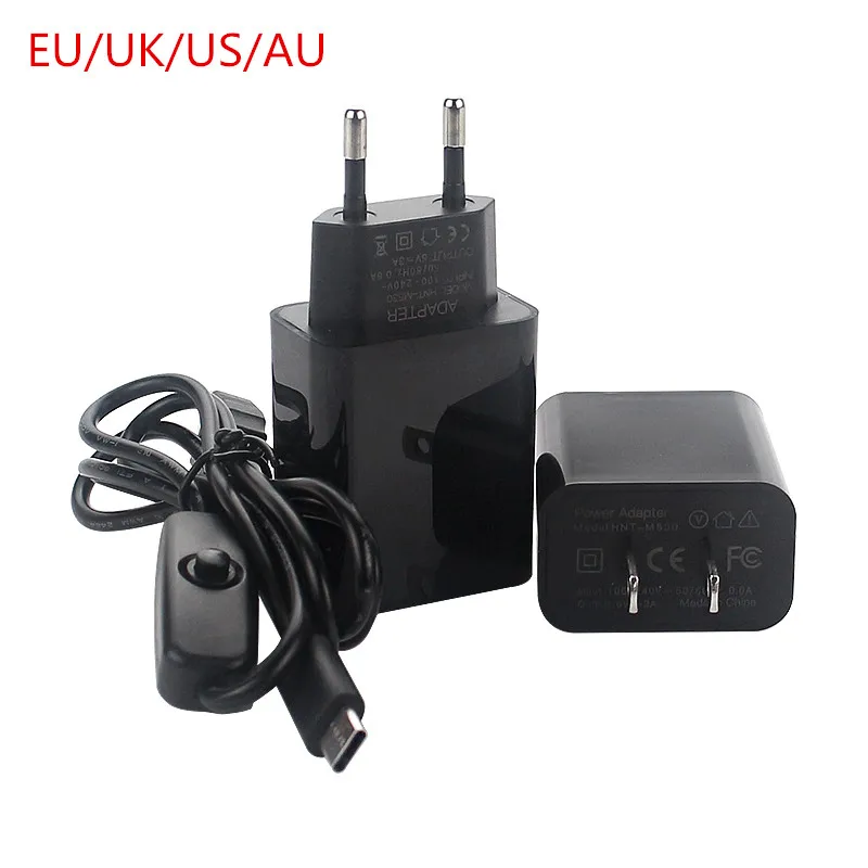 

Raspberry Pi 4 Power Adapter with ON/OFF Switch 5V 3A USB Type-C Charger Cable EU US UK AU Plug Power for Raspbery Pi 4 Model B