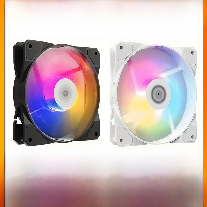 TEUCER P16 RGB FAN 120mm Wentylator do obudowy komputera PC Rainbow Radiator 4PIN 12cm Chłodnica procesora Cichy wentylator — zdjęcie 2