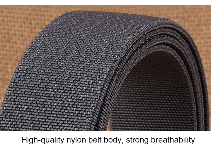 Maikun Double Metal Buckle Belt Elastic Nylon Elastic Men's Trendy Casual Belt Canvas Braided Belt