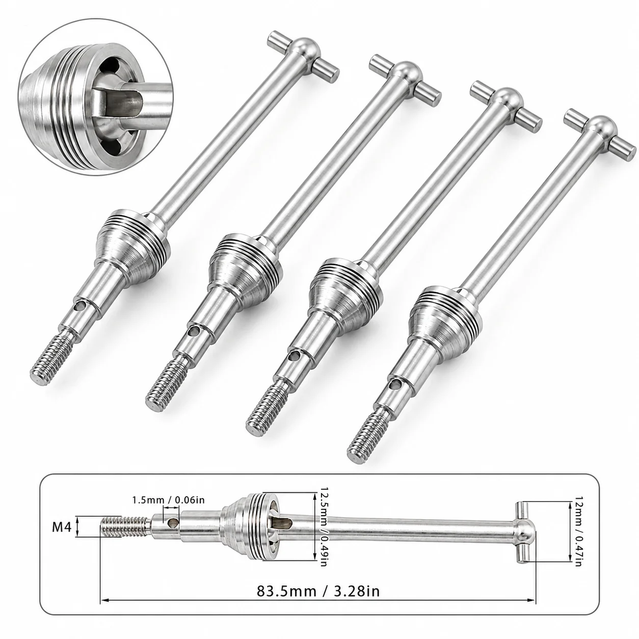 Metal F/R CVD Drive Shaft For MJX 1/16 Scale 16207 16208 09 10 16218 14209 14210 RC Car Truck Hobby Upgrade Accessories Parts