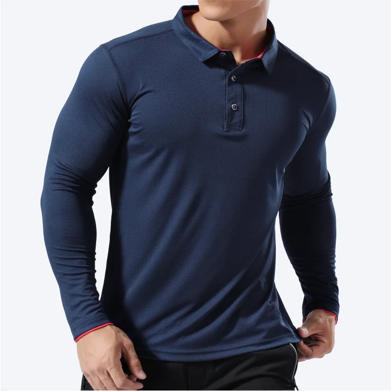 Sneldrogende Polo Shirt Maatwerk/Ontwerp Logo Mannen En Vrouwen Lange Mouwen Casual Polo Shirt Mode Revers uw Ontwerp S-6XL