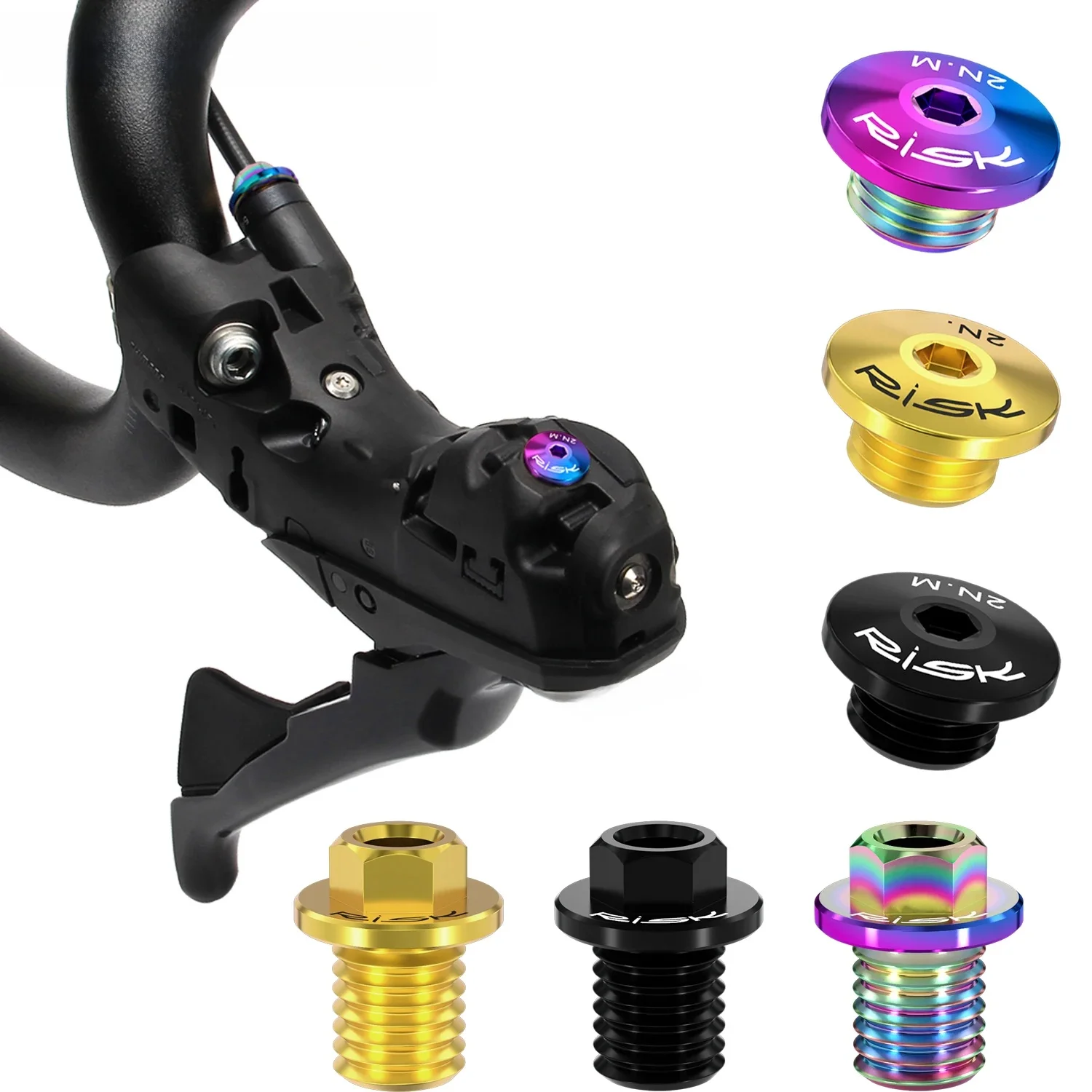 AliExpress 2pcs RISK Road Bicycle Bike Titanium Alloy Schaltung RT129 Bleed Bolts RT130 Hose Locking Bolts for R8020 R8070 R8170 R9170