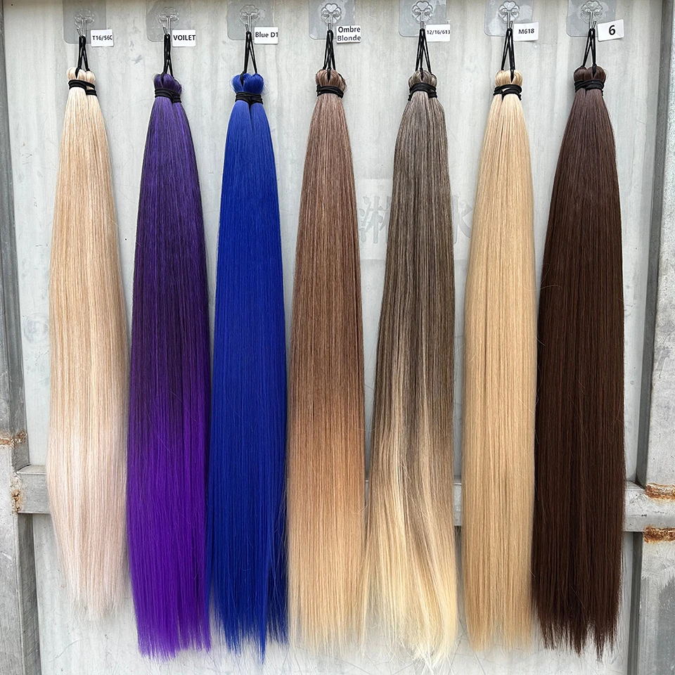 Magicae heat resistant straight hair colorful Cold Fusion Micro Nano Hair Extensions For Women Ocean Wave Hair.