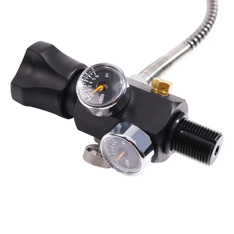 ACECARE 4500Psi 300Bar Fill Station Charging Valve Dual Gauge Up to 4500psi with 24