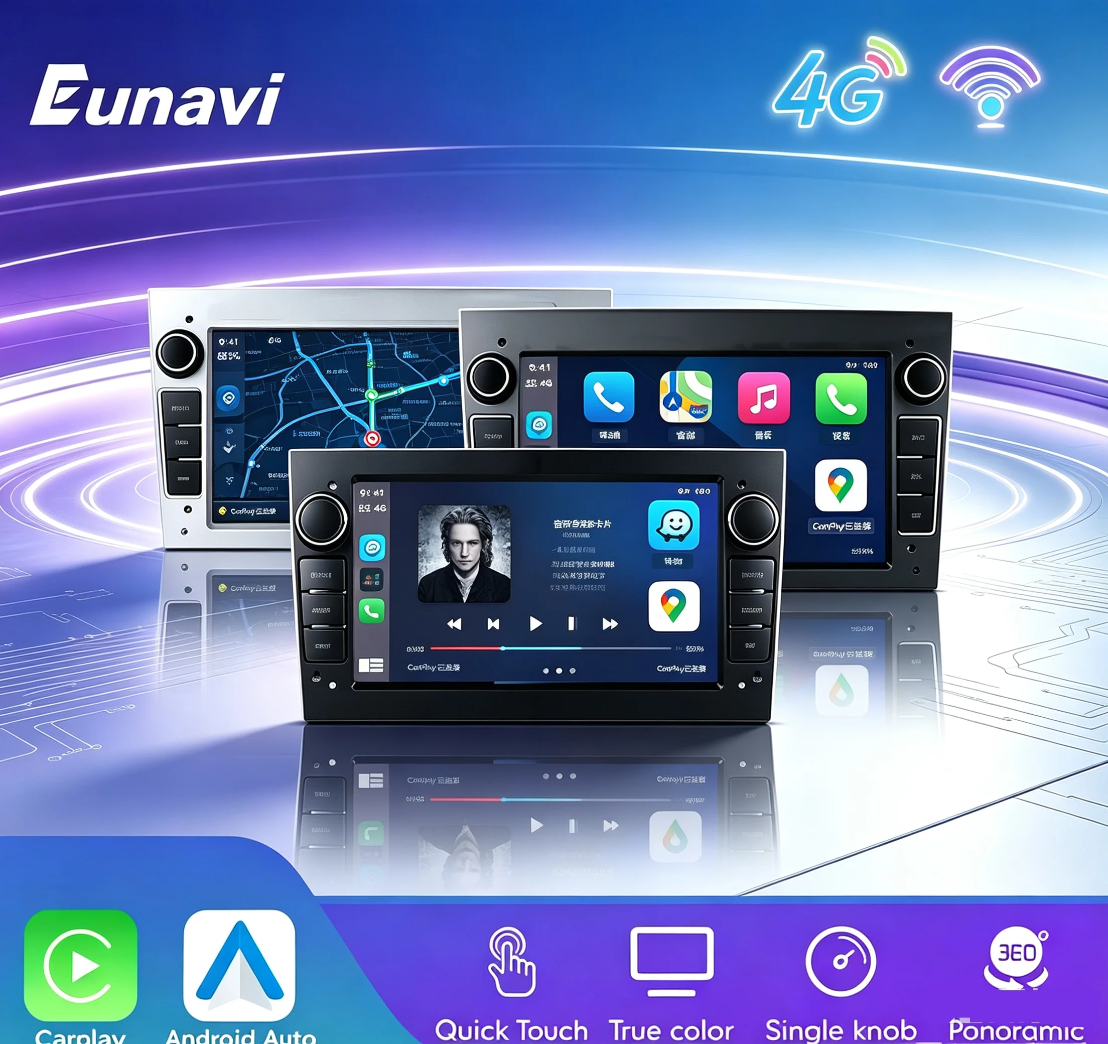 Nuova Versione Schermo Radio Auto Android 7 Pollici per Astra/Vectra/Antara/Opel Carplay 4G Wifi GPS RDS Lettore DVD Stereo Auto con DSP