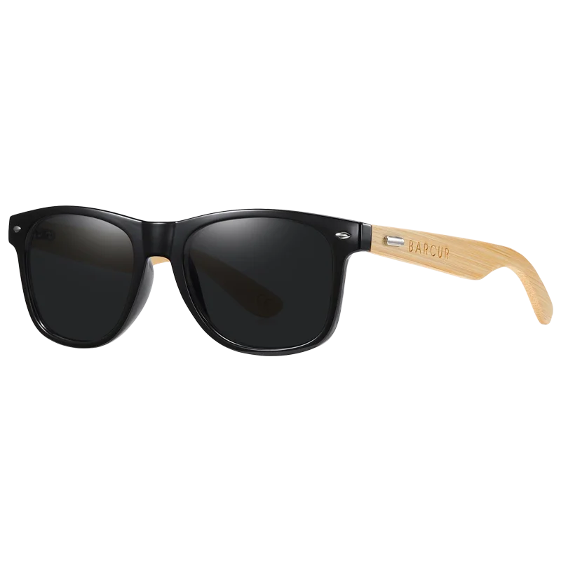 BARCUR Pink Sunglasses Wood Bamboo Sun Glasses Women Fashion Mirror Eyewear Man Brand Designer
