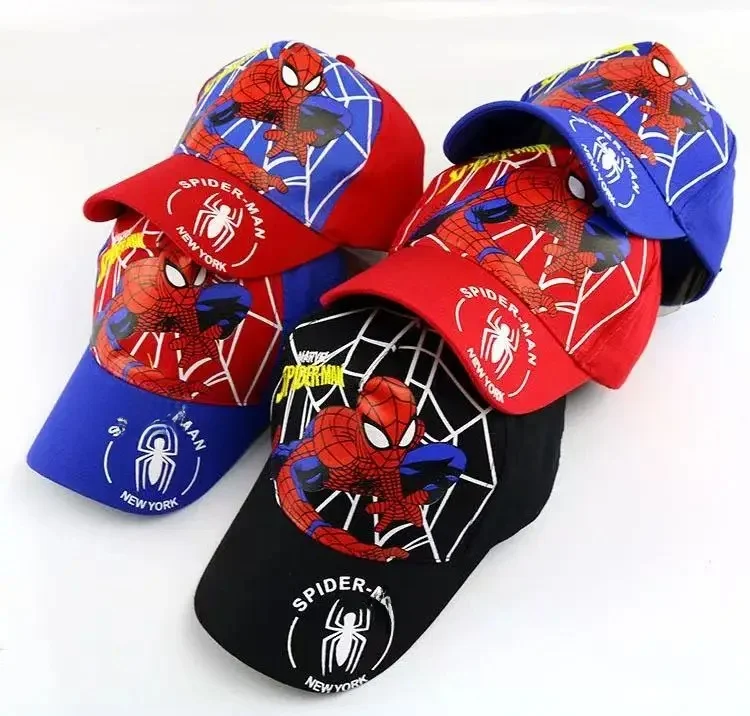 Casquette de Baseball Spiderman pour garçons et filles, chapeau de soleil périphérique de super-héros, cadeau d'anniversaire pour enfants, accessoires de Cosplay, casquettes à la mode