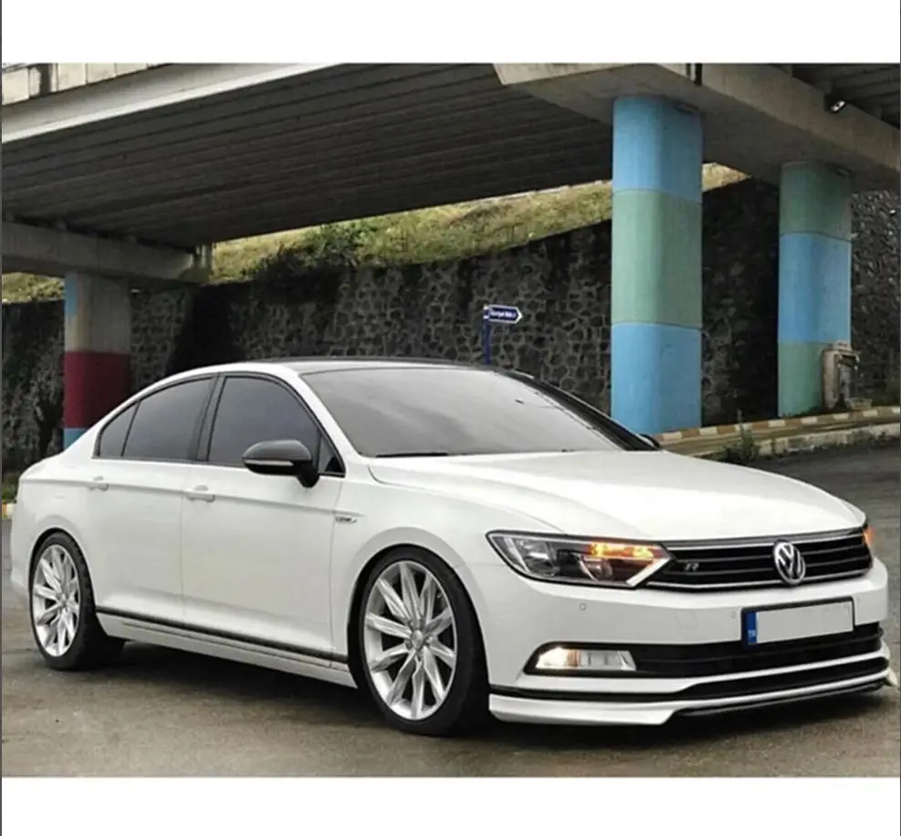 

For Vw Volkswagen Passat B8 2015 - 2019 Front Bumper Extension Lip Spoiler Splitter ABS Plastic - Body Kit Auto Car Accessories