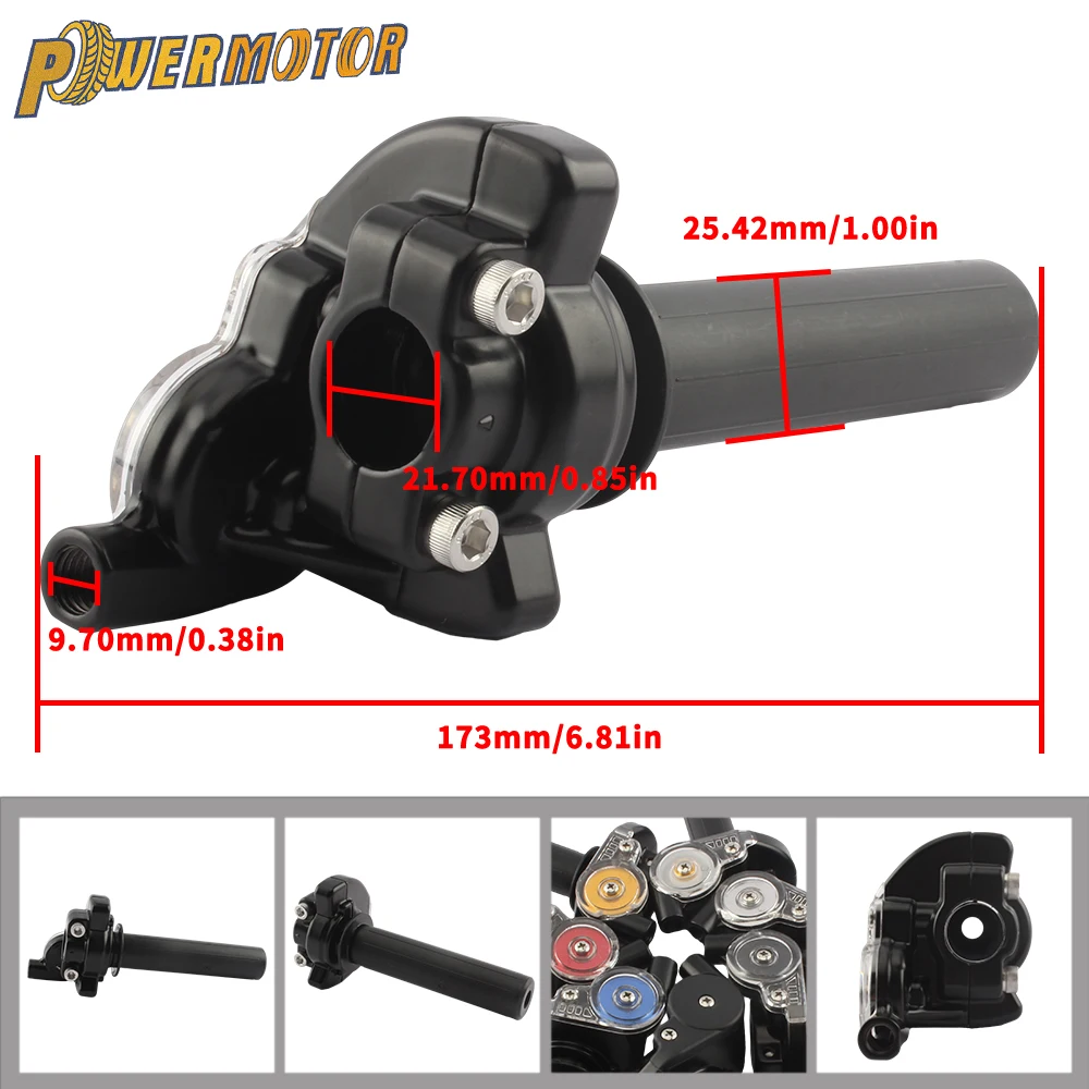 Manetki Gazu Pitbike Motocykl Quick Draw CNC Aluminium 22mm Uniwersalne Enduro Dirtbike Motocross Tuning Części