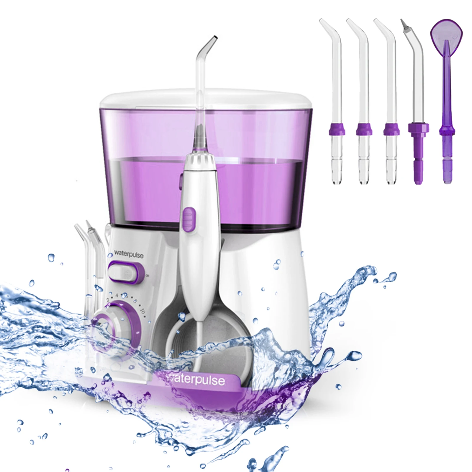 

800ML Electric Water Flosser, Oral Irrigator, 5 Adjustable Tips, Family Dental Hygiene, Water Flossing