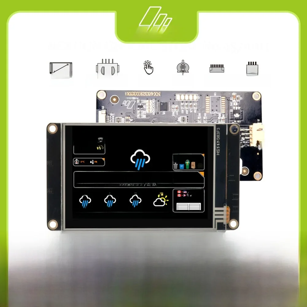 Nextion Enhanced NX4832K035 — ogólny 3,5-calowy wyświetlacz dotykowy HMI o rozdzielczości 480*320 z wbudowanym RTC / większą pojemnością pamięci Flash / szybszym zegarem MCU — zdjęcie produktu 7