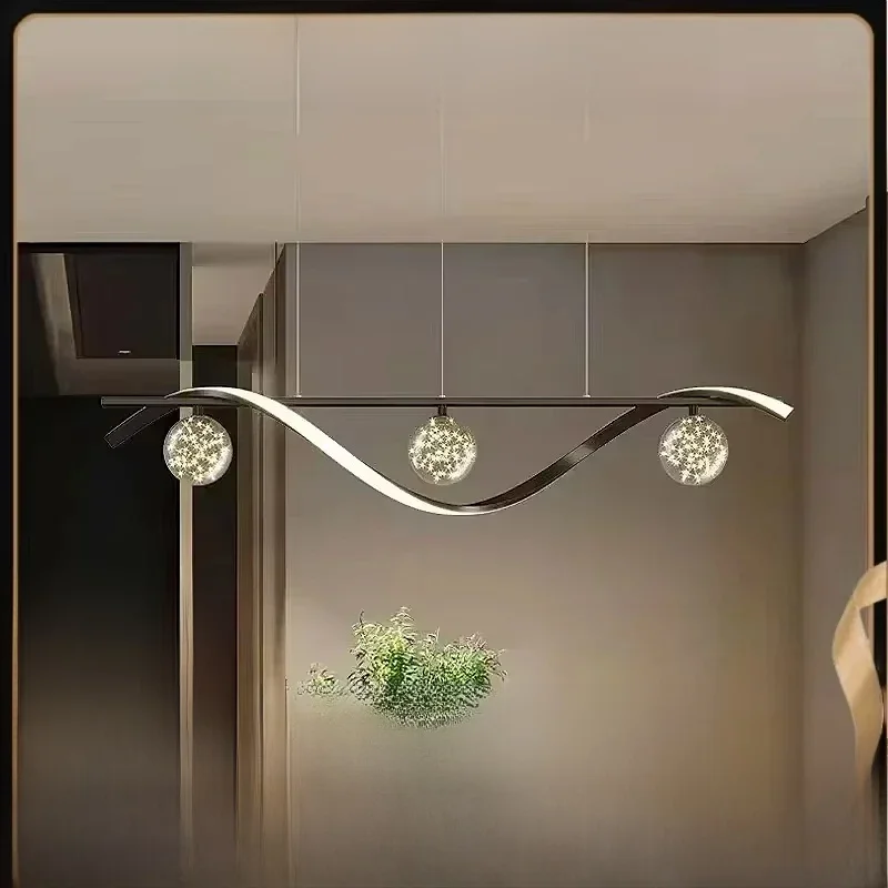 Moderne glazen bol hanglampen LED kroonluchter ophanging kroonluchter minimalistische woonkamer eetkamer keuken woondecoratie - afbeelding 2