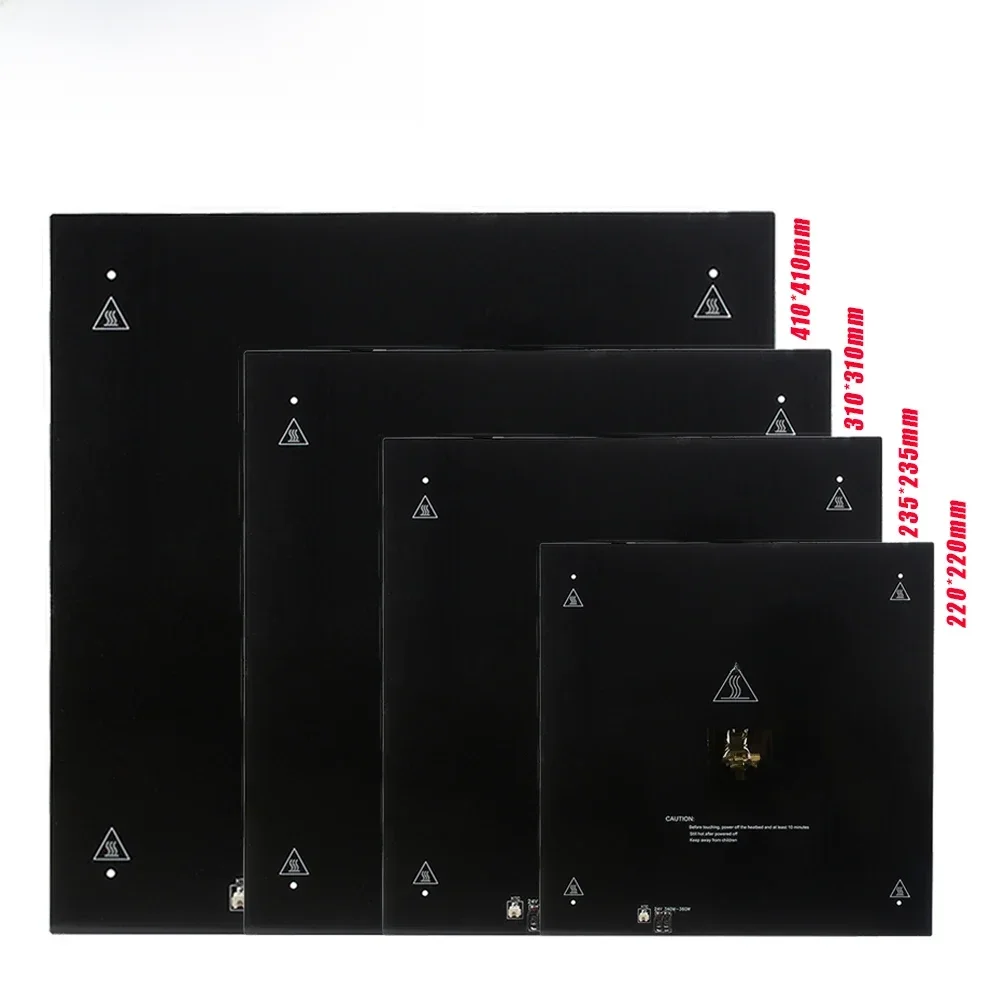 Części do drukarek 3D Czarne podłoże aluminiowe Podgrzewane łóżko MK3 Podgrzewana płyta Platforma 24V 235mm 310mm NTC100K Zestaw DIY Ender 3 — zdjęcie produktu 7