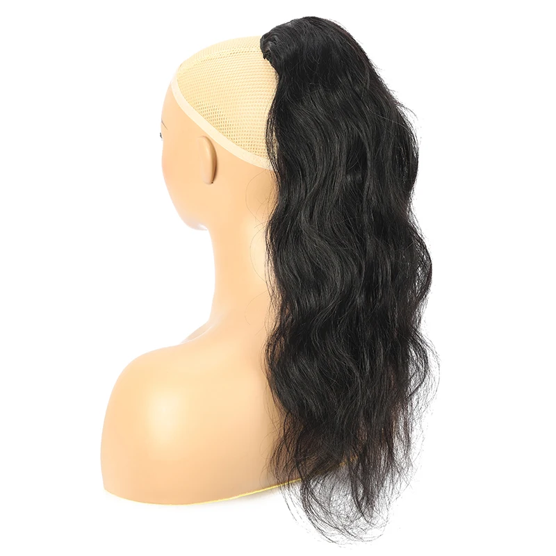 Body Wave Human Hair Drawstring Ponytail Clip In Brazilian Remy Hair Ponytail Natural Color Heat Resistant Ponytail For Women