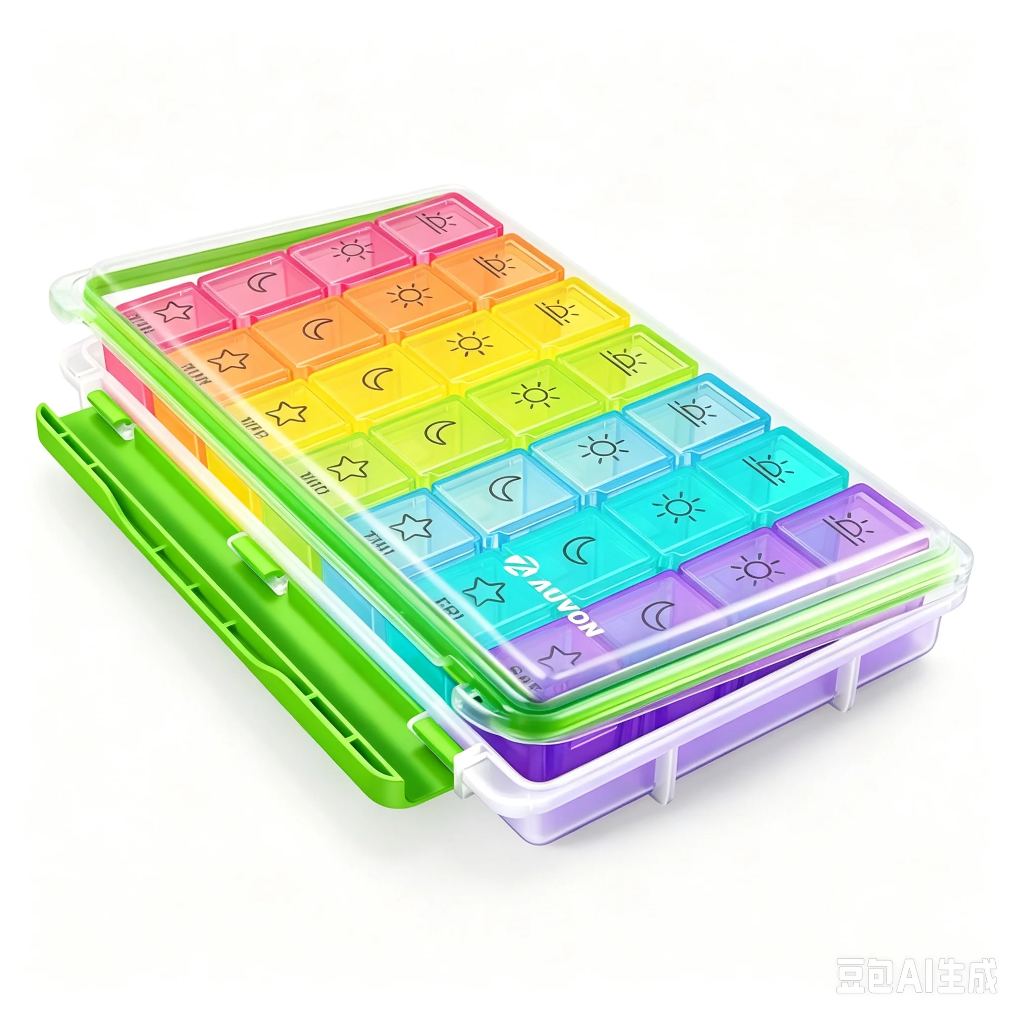 Weekly Pill Organizer 4 Times a Day, Moisture‑Proof 28 Compartments Pill Box, BPA‑Free Portable Medicine Case for Vitamins Supplements Medication Travel Home Use