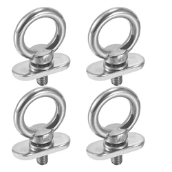 Track Mount Tie Down Eyelets, M6 Bolt, 316 Stainless Steel, Kayak Track Accessories (4 Packs)