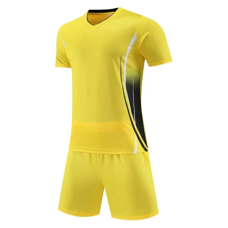 Men Football Jersey Set Short Sleeve Round Neck Customized Soccer Kits 2023 2024 Professional Women Sport New Training Suit