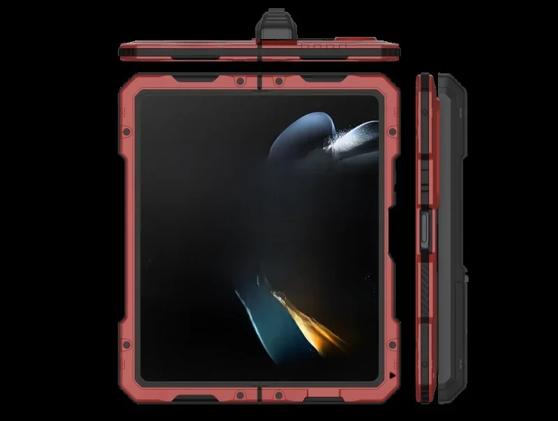 Wytrzymała zbroja 360 pełna obudowa telefonu komórkowego dla Samsung Galaxy Z Fold4 składana 4 5 metalowa aluminiowa obudowa odporna na wstrząsy — zdjęcie produktu 7