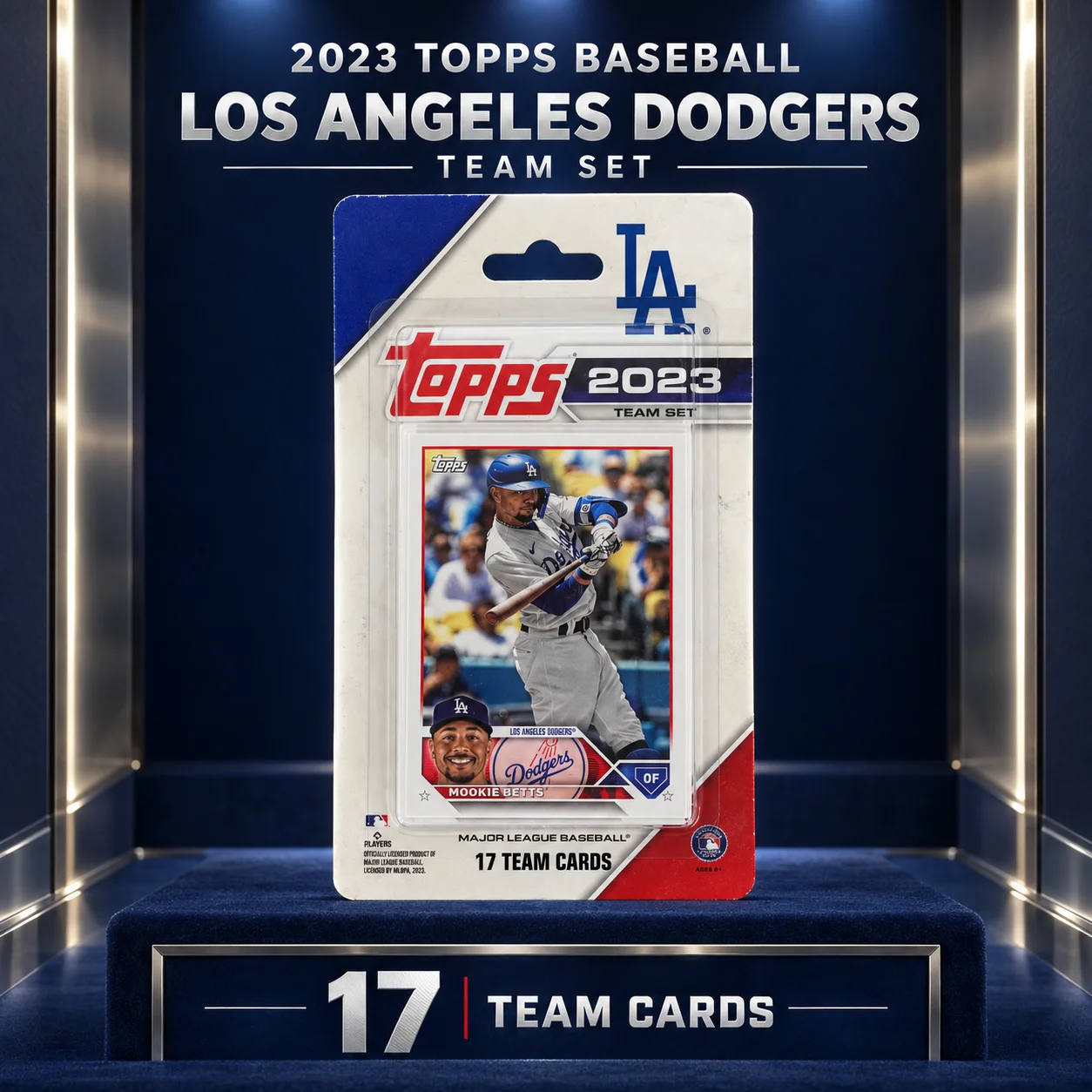 2023 Topps Los Angeles Dodgers Baseball Team Set, 17 Team Cards, Sports Trading Card Set for Baseball Card Fans, Team Set Collectors and Sports Card Collections
