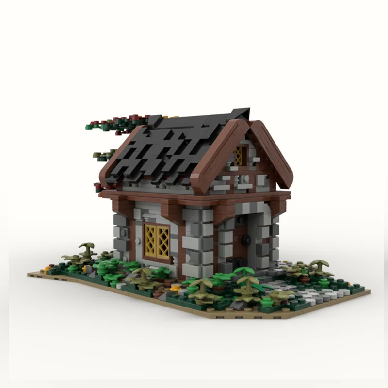 MOC Street View Model Medieval Little House DIY Creative Educational Children's Building Blocks Toy Gift