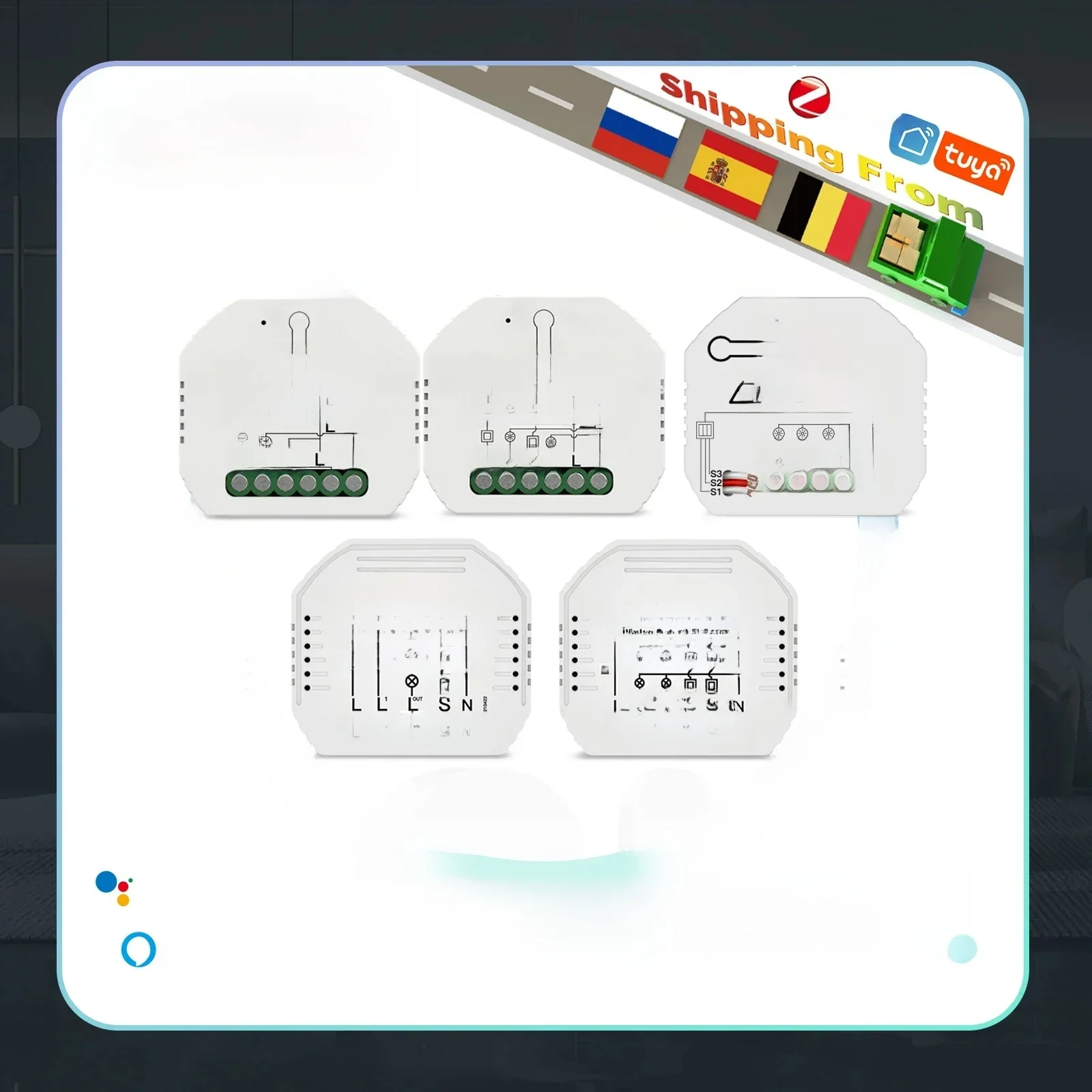 MOES Tuya ZigBee 3.0 slimme lichtschakelaar relaismodule 1/2/3 gang Smart Life/Tuya app-bediening, werkt met Alexa Google Home Yandex - afbeelding 2