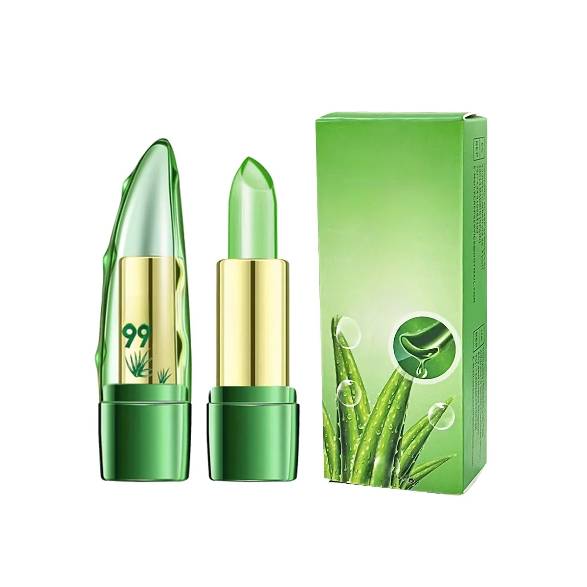 Aloe vera bálsamo labial, cuidados labiais de longa duração, bálsamo labial, hidratante, temperatura