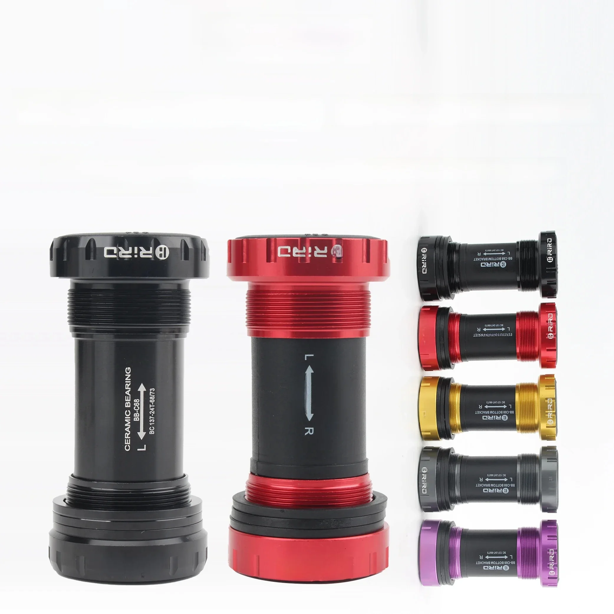 AliExpress riro RIRO Bicycle Ceramic Bottom Bracket BB68/BB92 68/73MM Threaded BB MTB Sealed Bearings Road Bike 1.37/24mm Shaft Univesal Parts