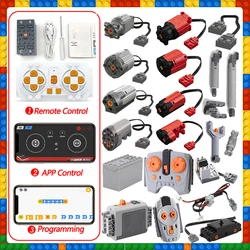 Technical Motor Battery Box Power Functions Parts IR Speed Servo Light Receiver PF APP Remote Control Car Building Blocks Bricks