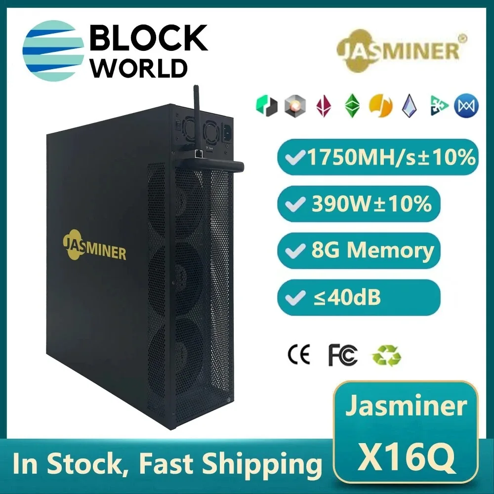 

S. FAST SHIP BUY 2 GET 1 FREE New JASMINER X16-Q 1950M 3U quiet server WiFi 1950MH/S 620W With 8G Memory jasminer x16 Q ETC