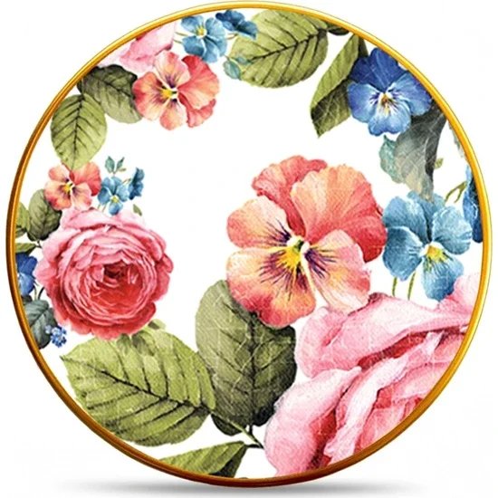 

Toygar Majida Serving Plate Set of 6 25 cm Flowers