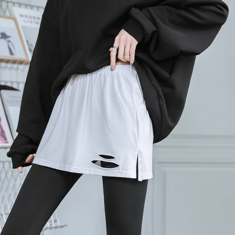 

Fashion Sweater Base Fake Hem Shirt Fake Women Mini Skirt Thin Short Skirt Half-length Fake Top