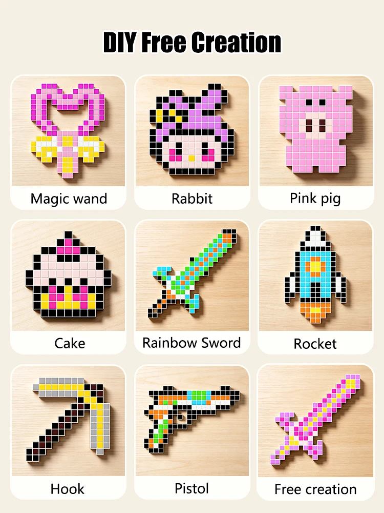 3D Puzzle DIY Knock Beads Colorful Cartoon Kids Sensory Educational Developing Game Boy Girl 3 Year Olds Birthday Gifts