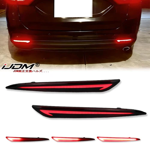 2 uds luces LED para parachoques trasero de coche para Ford Fusion Mondeo 5 MK5 2013 2014 2015 2016 2017 2018 Reflector de freno luces antiniebla señal de giro