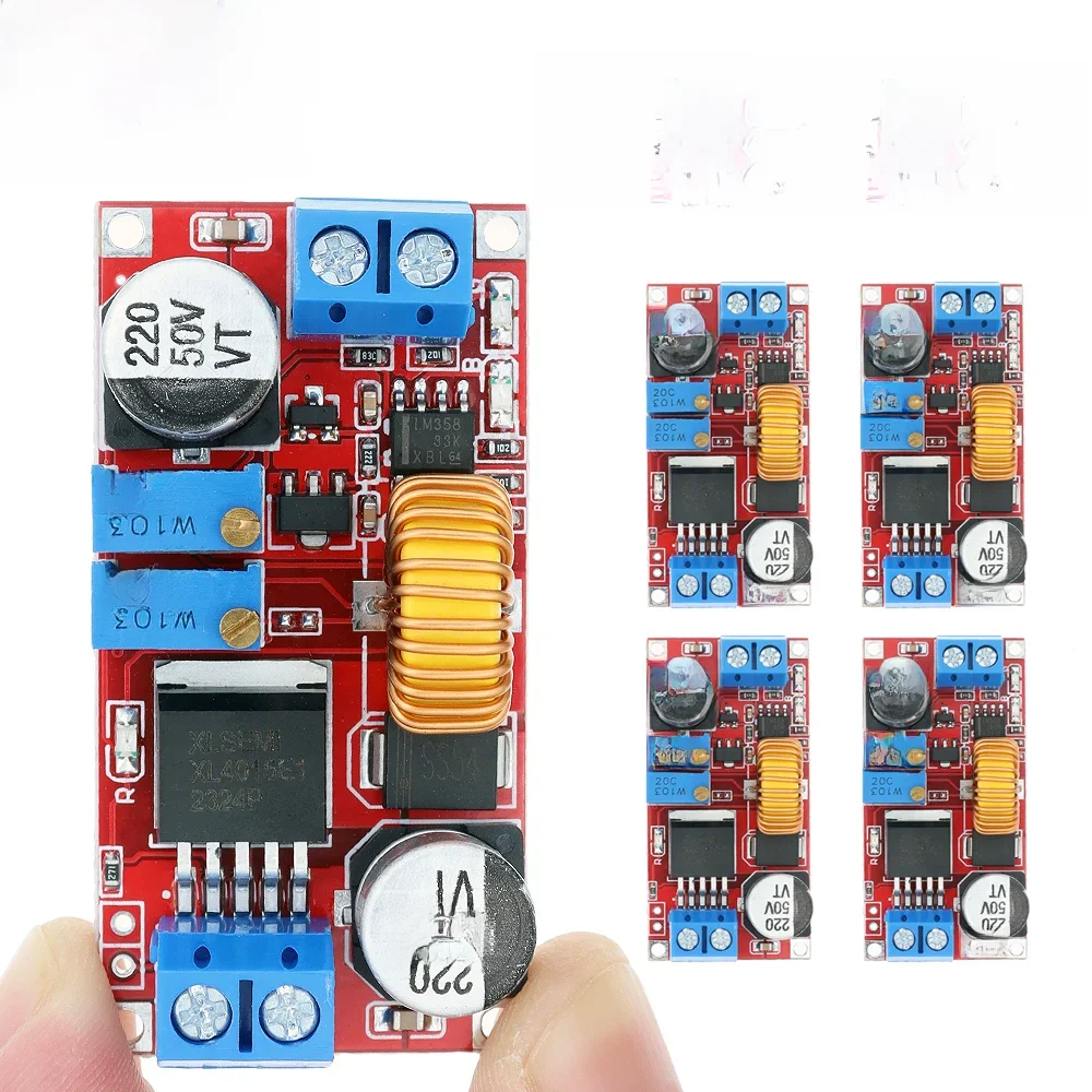 4szt XL4015 5A Przetwornica zasilania DC na DC 8-34V do 1.25-32V CC CV Sterownik LED Step Down Ładowarka Moduł ładowarki litowej — zdjęcie 2