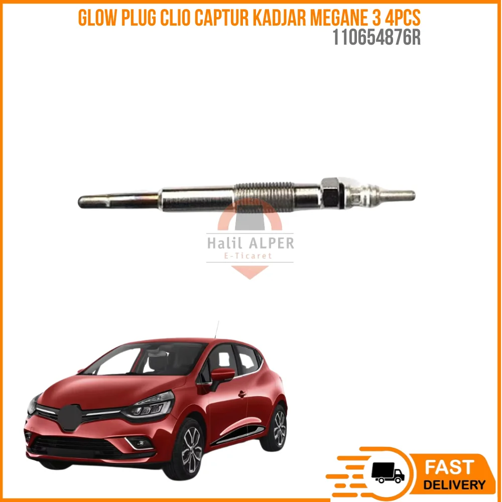 

For Natural 4pcs Glow plug Clio Captur Kadjar Megane 3 1.5 dCi 110654876R fast shipping from warehouse high quality