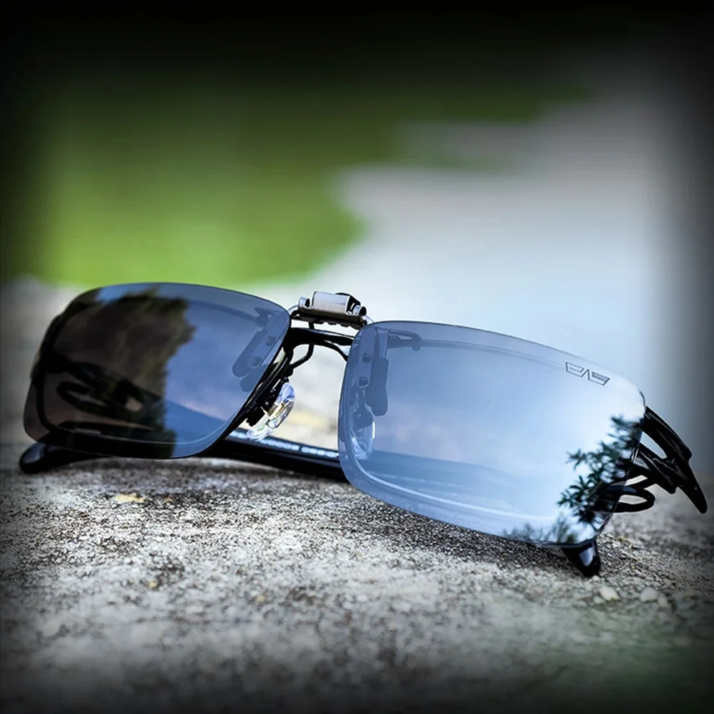 CAPONI Sonnenbrille Clip Männer Photochrome Polarisierte Vintage Tag Und Nacht Brillen Clip UV400 Schützen Fahren Brillen BS1101