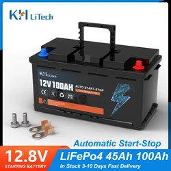 12V Car Starting Battery Auto Power Bank 45Ah 100Ah Lifepo4 Lithium Iron Phosphate Batteries for Petrol Diesel vehicle Engines