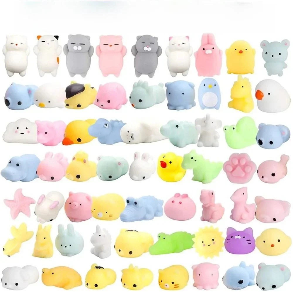 50-5 sztuk Kawaii Squishies Mochi Anima gniotki dla dzieci antystresowa piłka wycisnąć Party dobrodziejstw zabawki antystresowe na urodziny — zdjęcie 2