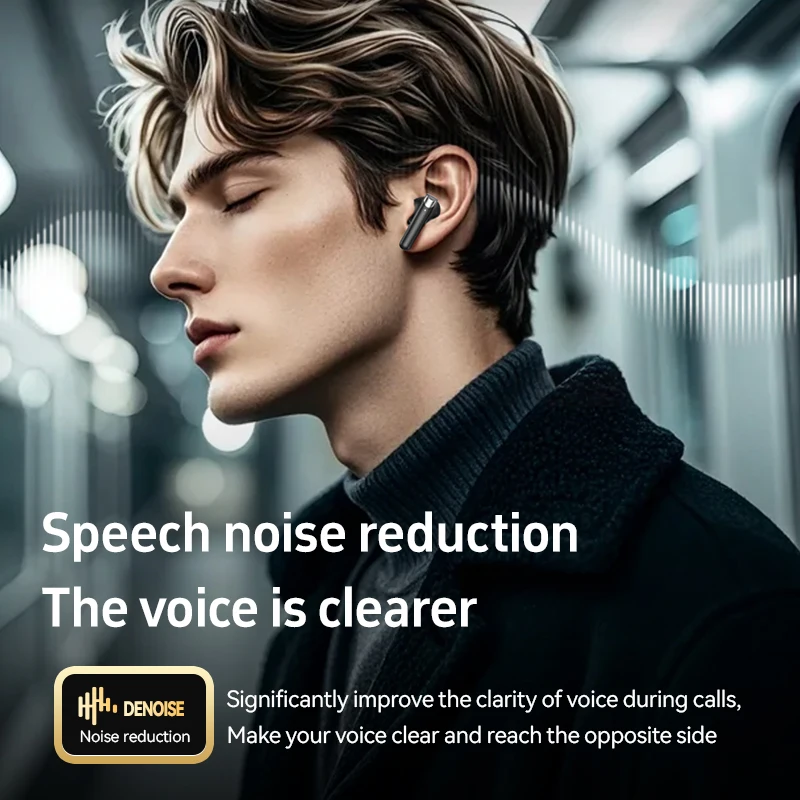 Bluetooth 5.4-Kopfhörer mit Ladeetui und Schnellladung, schweißbeständige ANC-Ohrhörer mit Geräuschunterdrückung, echte kabellose Ohrhörer