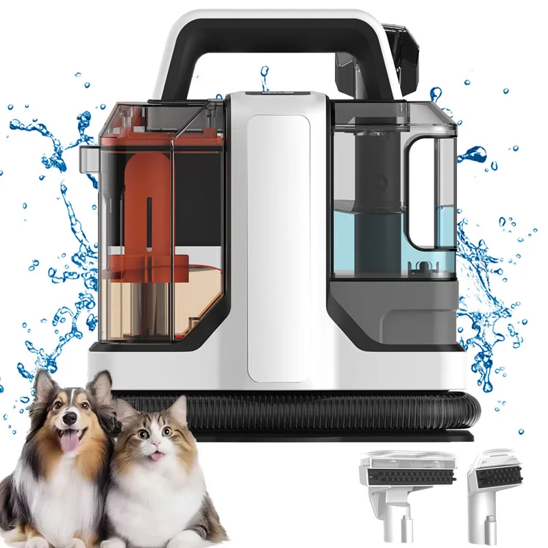 Macchina per la pulizia del divano da 750 W, detergente per tappeti a forte aspirazione da 15 kPa, aspirapolvere per peli di animali domestici, pulizia intelligente dei tappeti e dei divani con