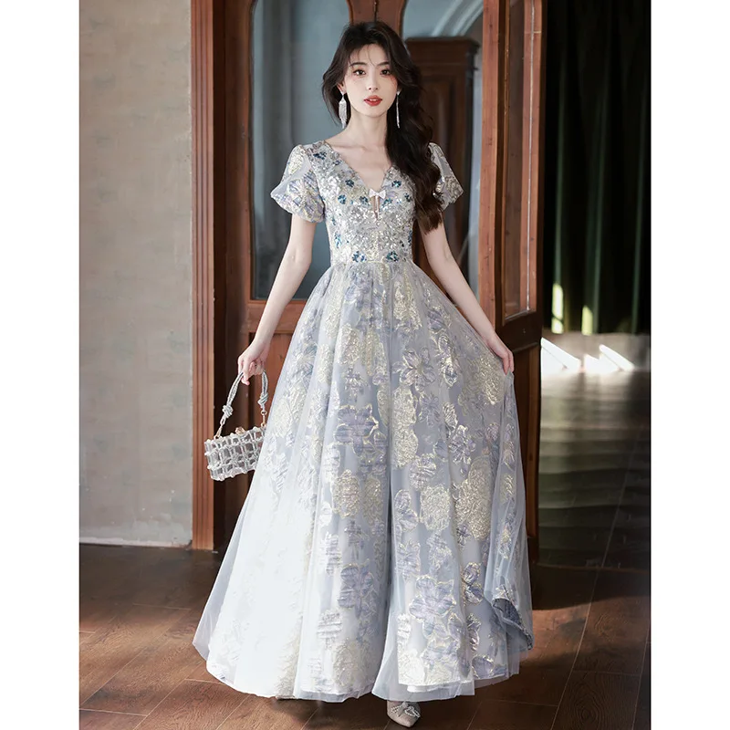 Super fairy evening dress new style temperament French style