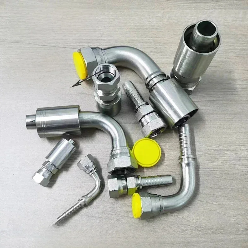 NPT 7/16 "9/16" U3/4 "7/8" gwint hydrauliczny stożek złącze węża koniec wysokociśnieniowy złącze rury olejowej hydrauliczne złącze węża zaciskanego — zdjęcie 2