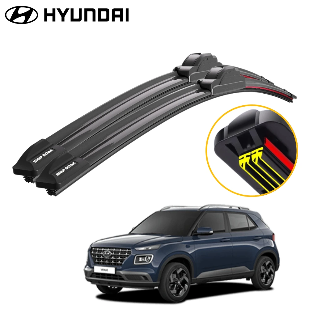 1 1 Easy Hyundai Venue Triple X2 Wiper Blade Brush