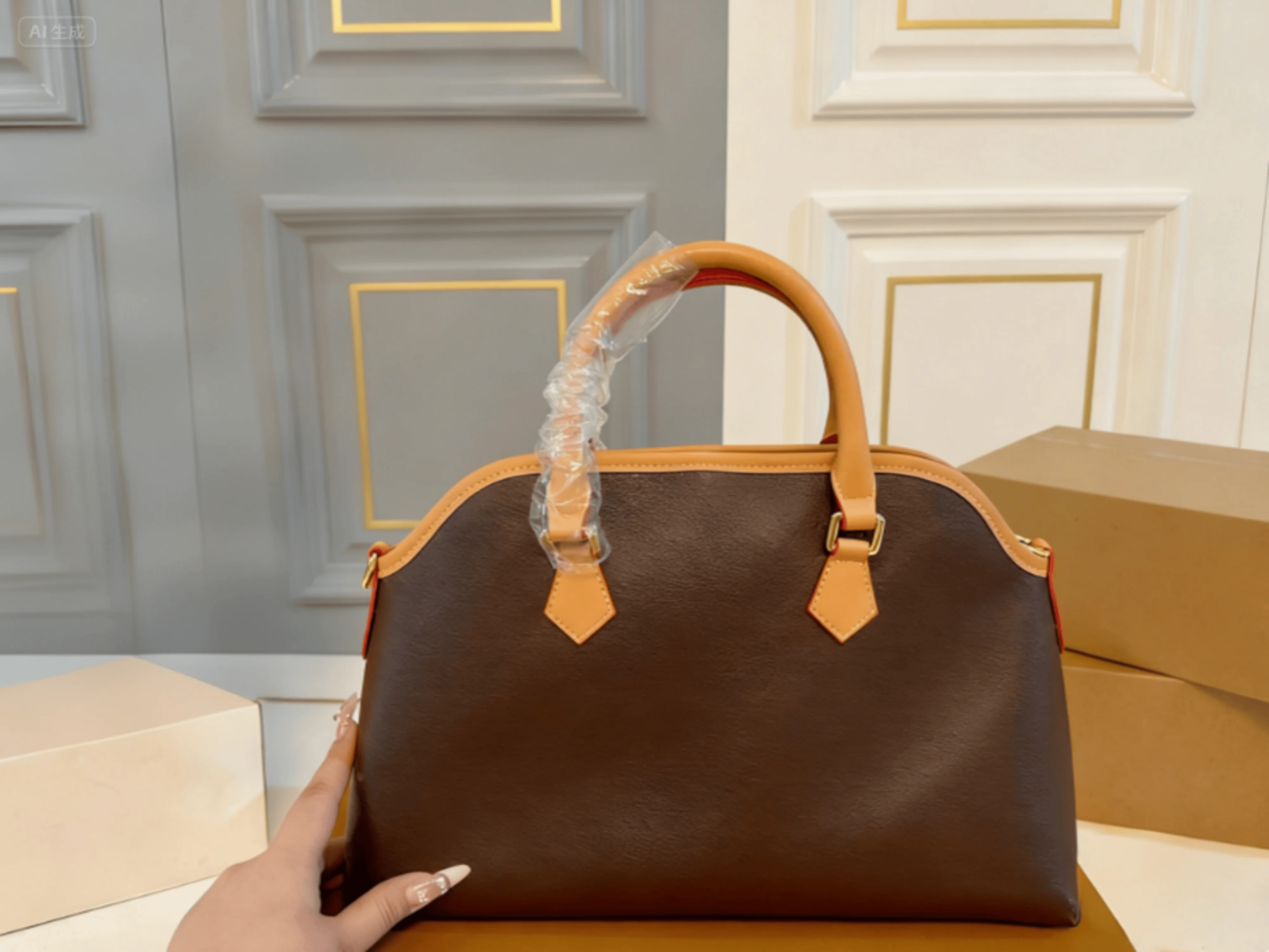 

2025 Women Tote Bag New Retro Fashion Classic Versatile Simple Casual Color SCoft Women Bag 34*22cm